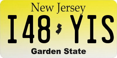 NJ license plate I48YIS
