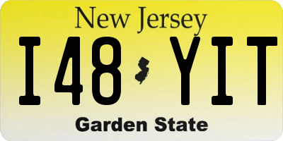 NJ license plate I48YIT