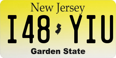 NJ license plate I48YIU