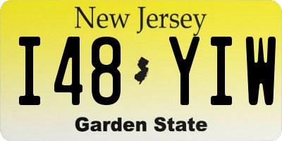 NJ license plate I48YIW