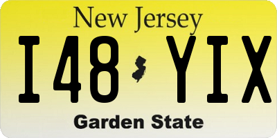 NJ license plate I48YIX