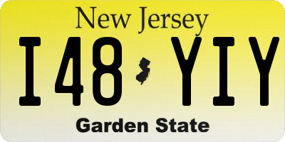 NJ license plate I48YIY