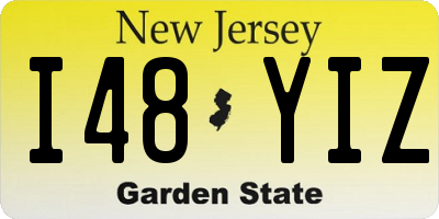 NJ license plate I48YIZ