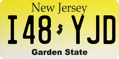 NJ license plate I48YJD