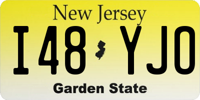 NJ license plate I48YJO
