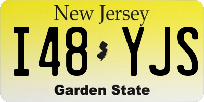 NJ license plate I48YJS