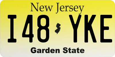 NJ license plate I48YKE