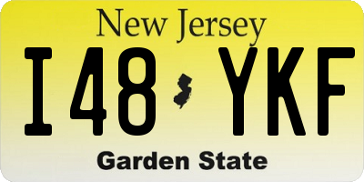 NJ license plate I48YKF