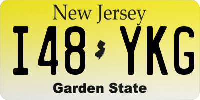 NJ license plate I48YKG
