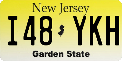 NJ license plate I48YKH