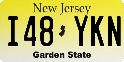 NJ license plate I48YKN