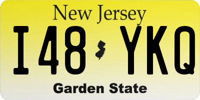 NJ license plate I48YKQ