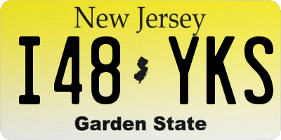 NJ license plate I48YKS