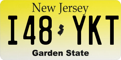 NJ license plate I48YKT