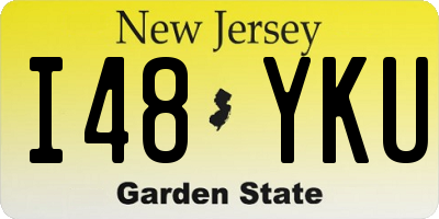 NJ license plate I48YKU