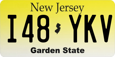 NJ license plate I48YKV