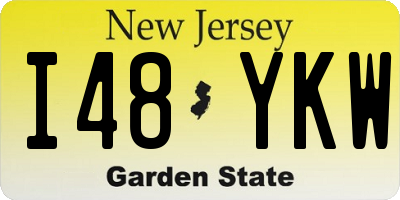 NJ license plate I48YKW