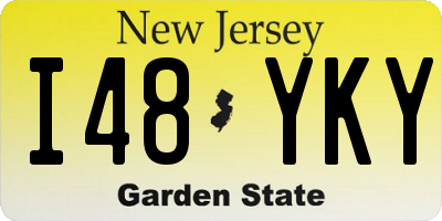 NJ license plate I48YKY
