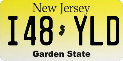 NJ license plate I48YLD