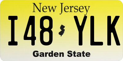 NJ license plate I48YLK