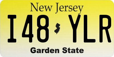 NJ license plate I48YLR