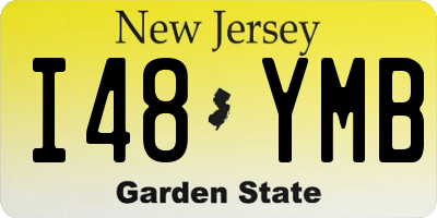 NJ license plate I48YMB