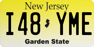 NJ license plate I48YME