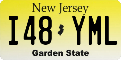 NJ license plate I48YML