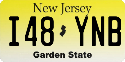 NJ license plate I48YNB