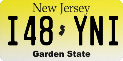 NJ license plate I48YNI