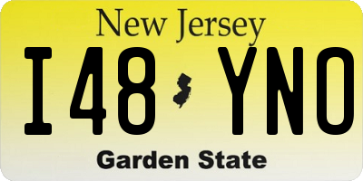 NJ license plate I48YNO