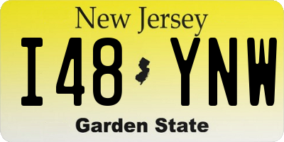 NJ license plate I48YNW