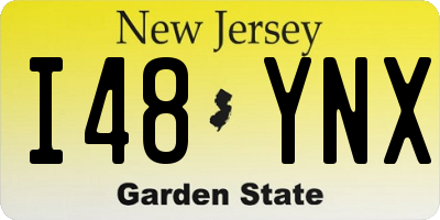 NJ license plate I48YNX