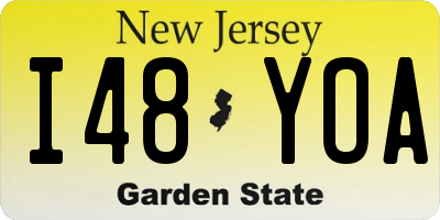 NJ license plate I48YOA