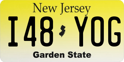 NJ license plate I48YOG