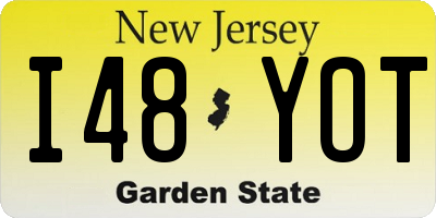 NJ license plate I48YOT