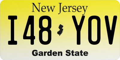 NJ license plate I48YOV