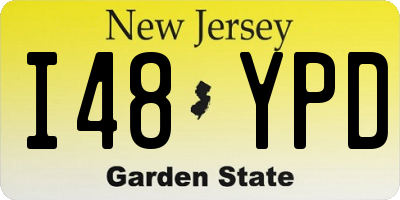 NJ license plate I48YPD