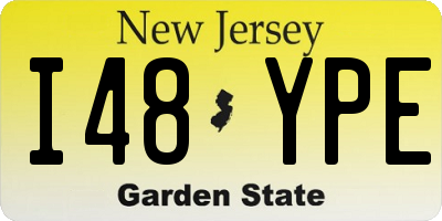 NJ license plate I48YPE