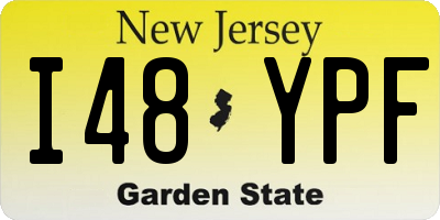 NJ license plate I48YPF