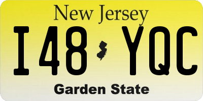 NJ license plate I48YQC