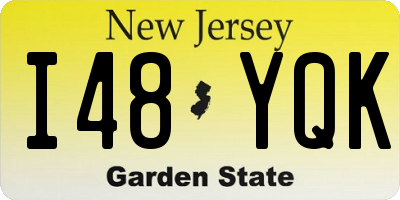 NJ license plate I48YQK