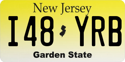 NJ license plate I48YRB