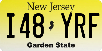 NJ license plate I48YRF
