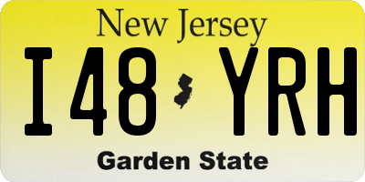 NJ license plate I48YRH