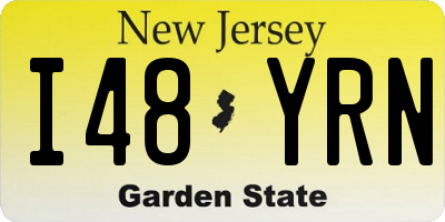 NJ license plate I48YRN