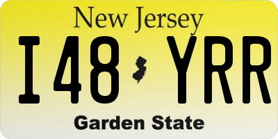 NJ license plate I48YRR