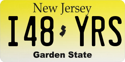 NJ license plate I48YRS