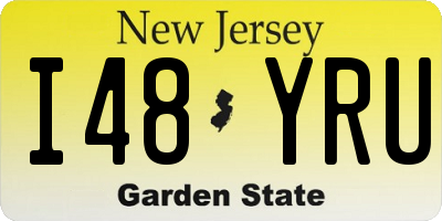 NJ license plate I48YRU