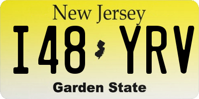 NJ license plate I48YRV